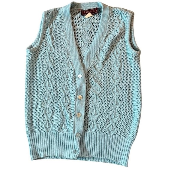 Bernice Jackets & Blazers - Women's Blue Knit Vest